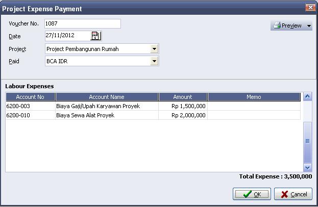 Contoh Invoice Tagihan Proyek  Service Laptop